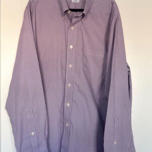 Brooks Brothers Lavender Checkered Button-Down Shirt